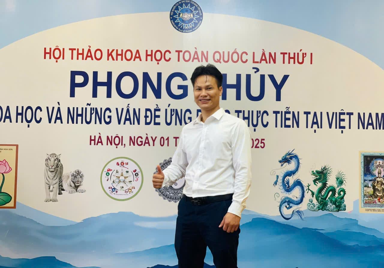 Thầy Doãn Văn Kiên tại Hội thảo Khoa học Toàn quốc về Phong thủy